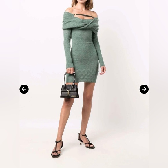 Jacquemus 🩶 La Robe Ascua Wool Knitted Dress - Picture 5 of 8